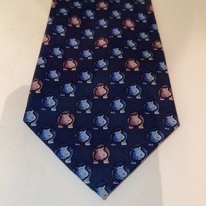 Bhs HIPPO TIE. Men’s dress shirt novelty tie.